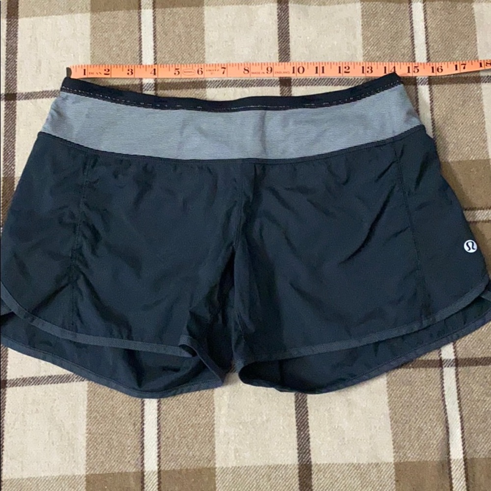 Authentic Lululemon Black Run Speed Shorts Size 6